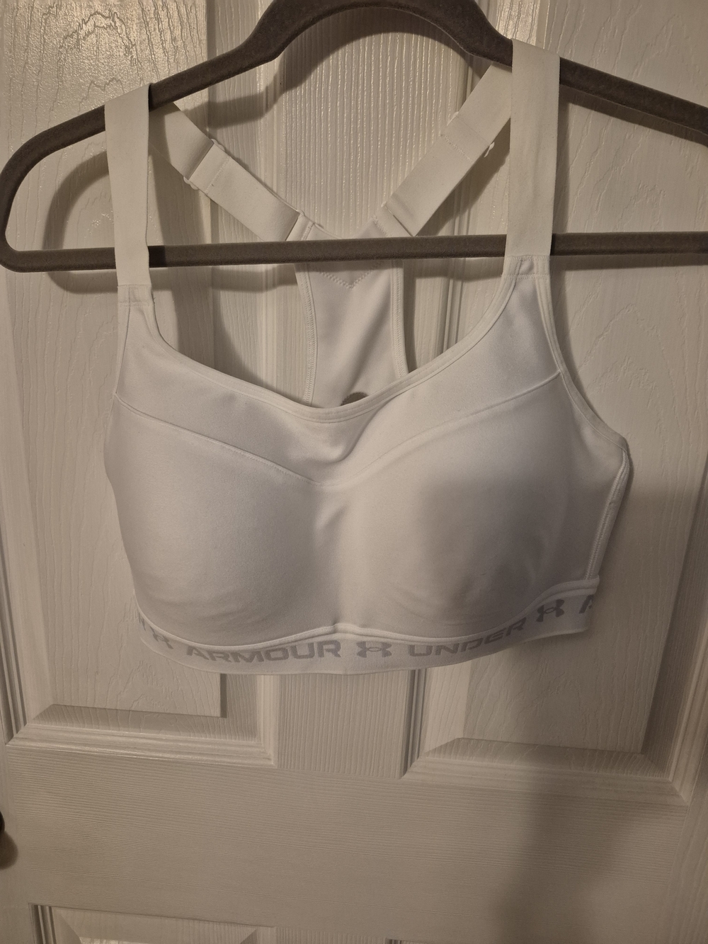 Under Armour White Padded Racerback Sports Bra Size 36D